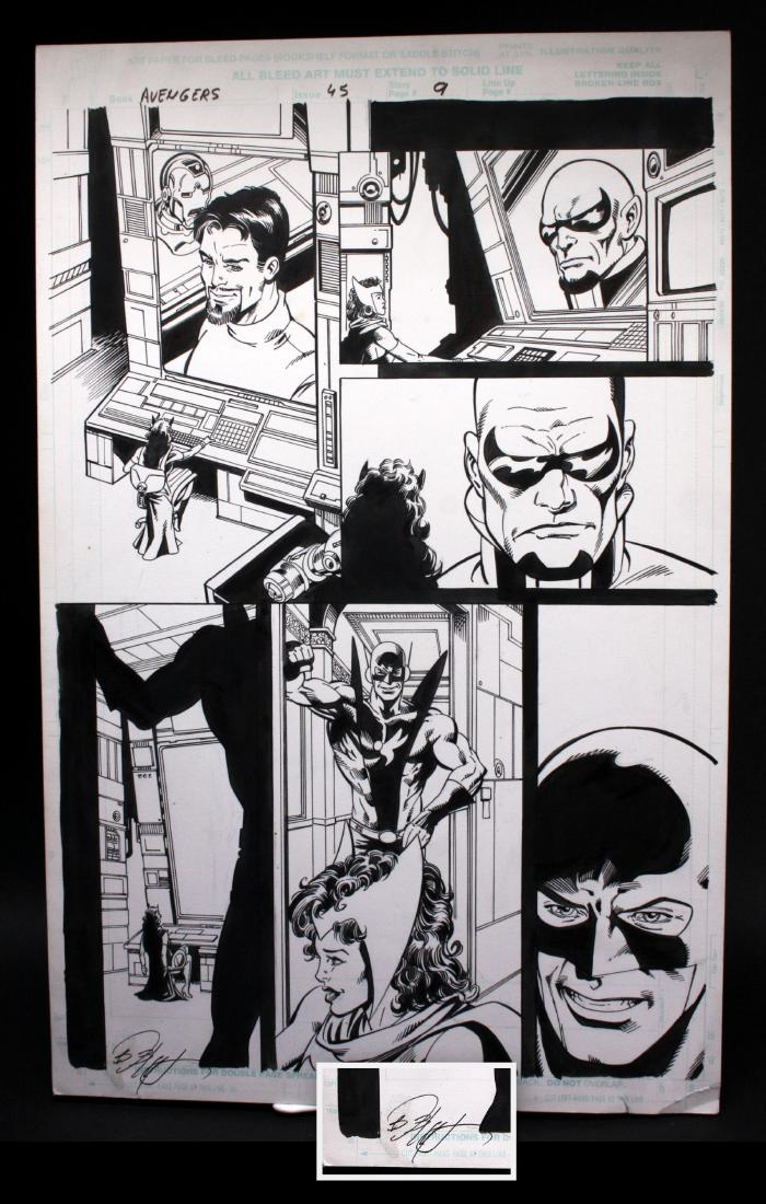 Bob Layton Avengers Signed Original Comic Art (1 of 3)