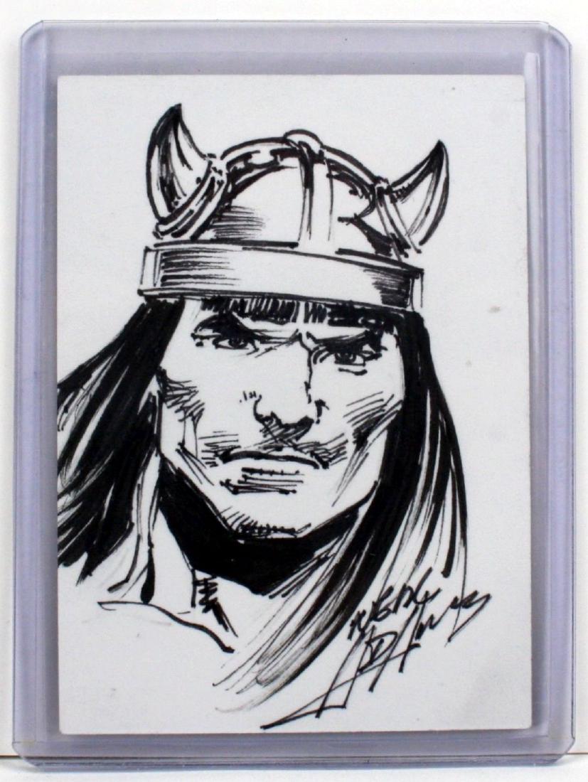 Neal Adams Signed Conan Sketch Card (1 of 2)