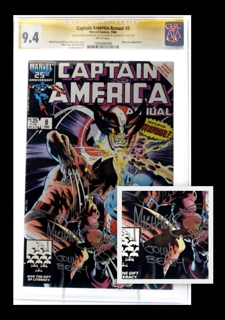 Captain America Ann. #8  Signed CGC Book + Sketch (1 of 4)