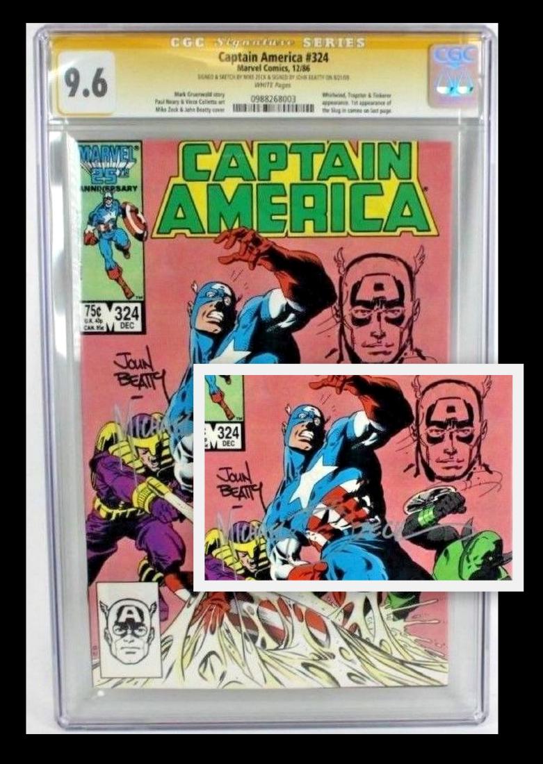 Captain America #324 Signed Sketch CGC Graded (1 of 5)