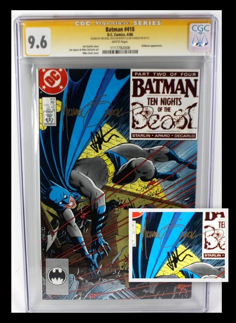 Batman #418 Signed & CGC Graded DC Comic Book (1 of 4)