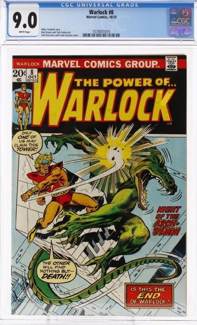 Warlock #8 CGC 9.0 Graded Marvel Comic Book (1 of 3)