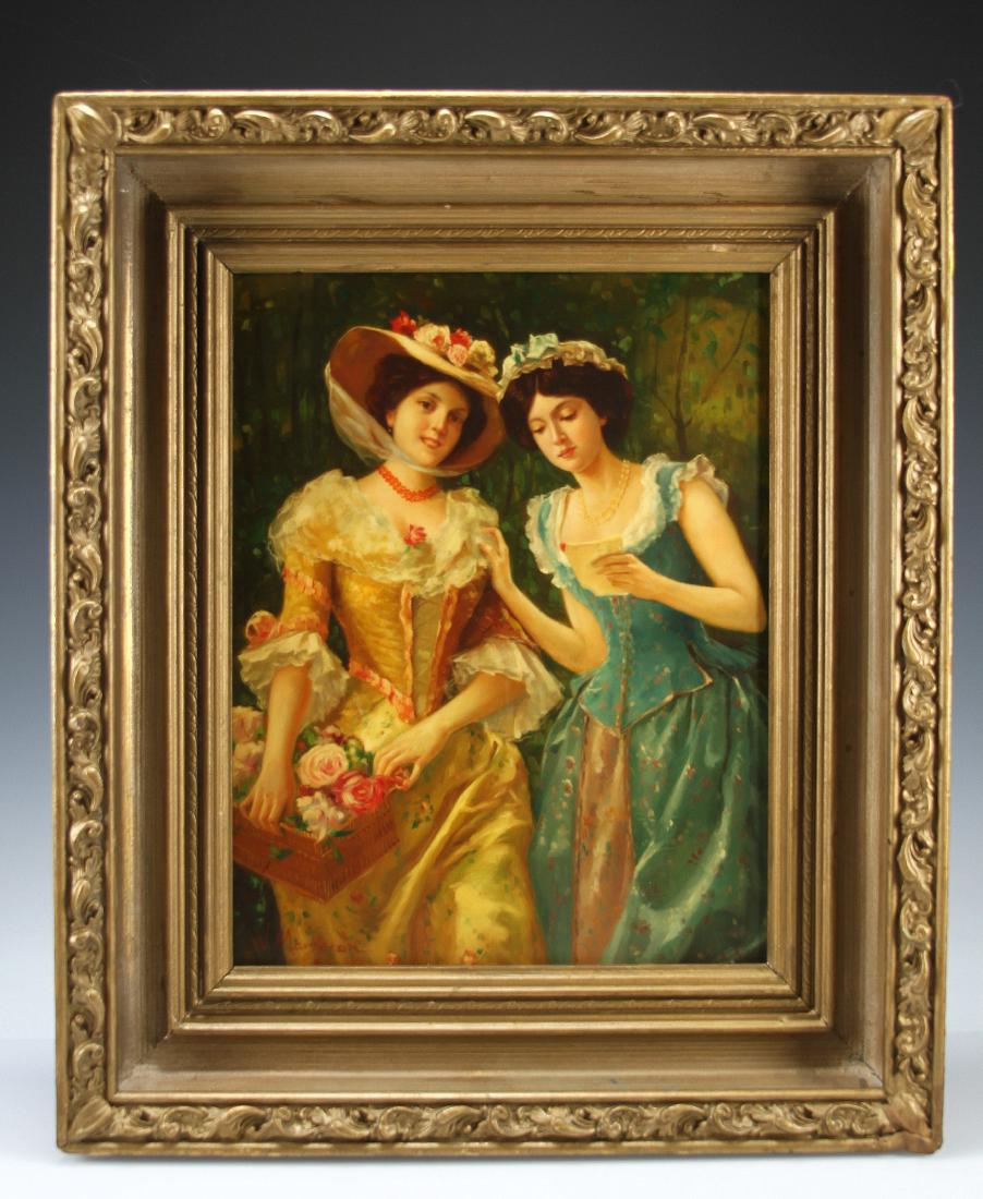 Victorian Painting On Plaque By W. Margetsen (1 of 5)