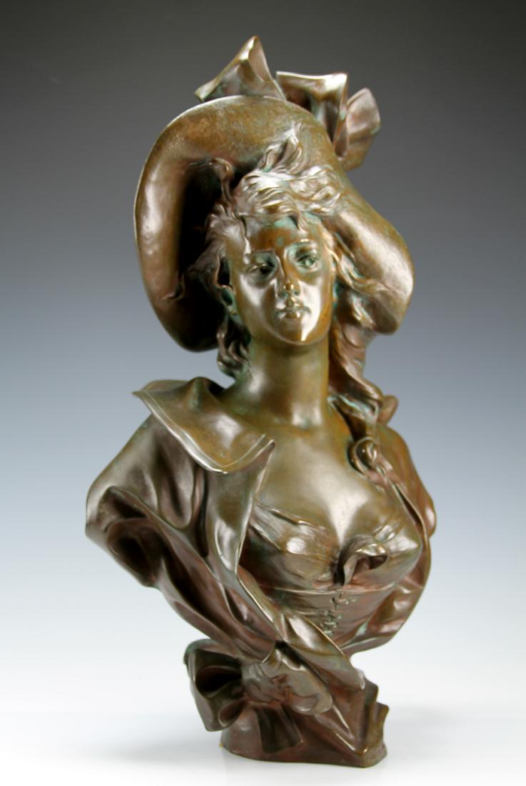 Coudray - Art Nouveau Young Beauty Bronze Bust (1 of 6)