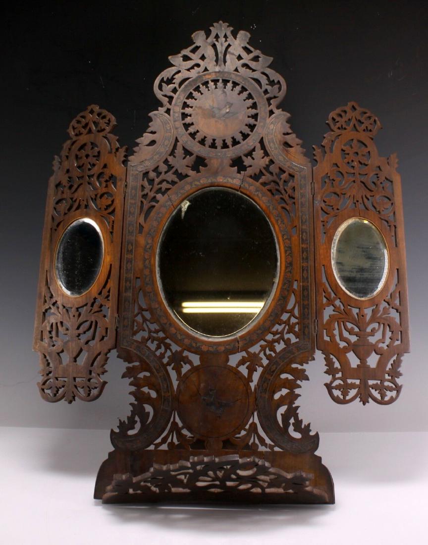 Antique Victorian Tryptic Dresser Mirror (1 of 8)