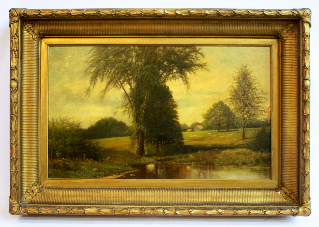 Antique 19th C. Clinton Loveridge Oil on Canvas (1 of 5)