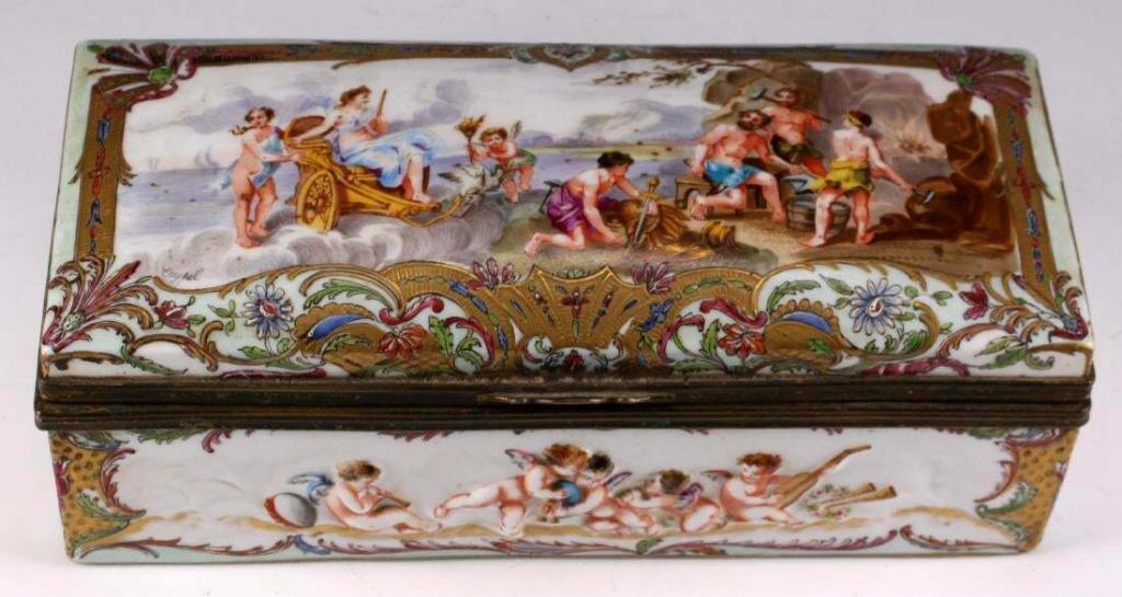 Antique Hand Painted French Porcelain Box (1 of 7)