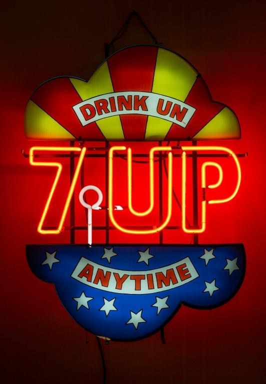Vintage 7up Drink Un Anytime Neon Sign