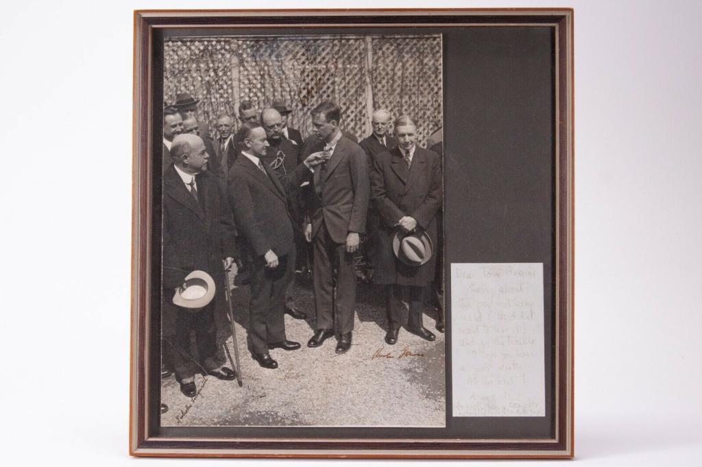 President Coolidge & Lindbergh Signed Photo w JSA (1 of 12)