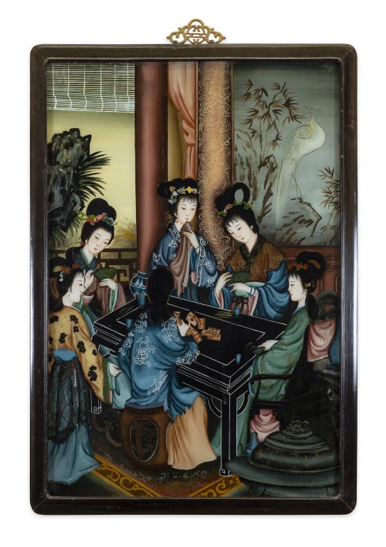 Chinese Reverse Painting on Glass (1 of 3)