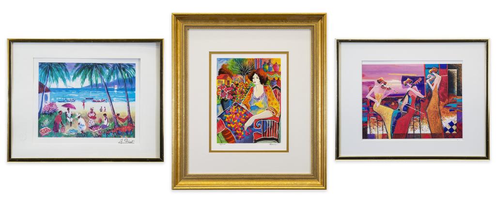 Three Colorful Signed Serigraphs (1 of 14)