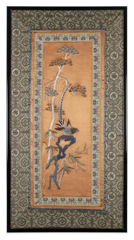 Framed Chinese Silk Embroidery (1 of 2)
