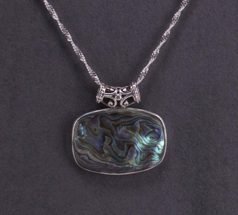 Sterling Silver & Abalone Pendant (1 of 5)