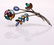 Sterling & Gemstone Signed Flower Brooch - 3