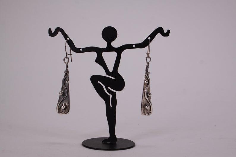 Vintage Paul Miller Sterling Silver Drop Earrings (1 of 3)