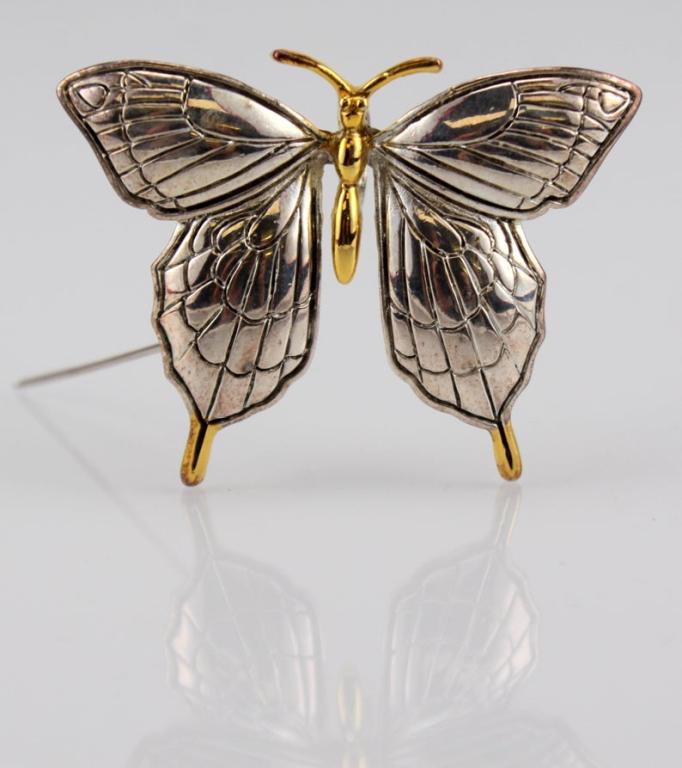 Signed Vintage Butterfly Pendant / Brooch (1 of 3)