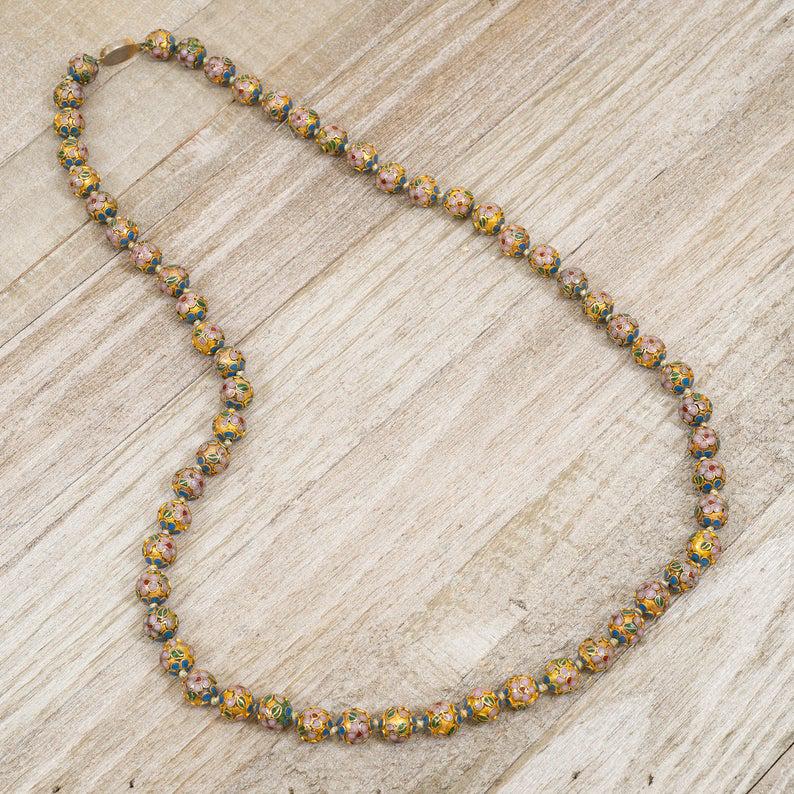 Champleve Cloisonne Bead Necklace (1 of 3)
