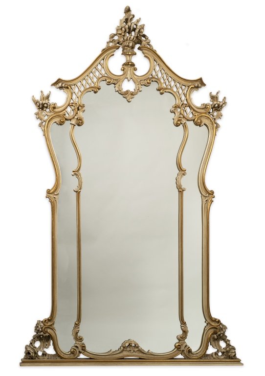 Antique French Carved Gold Leaf  Wood Mirror (1 of 7)