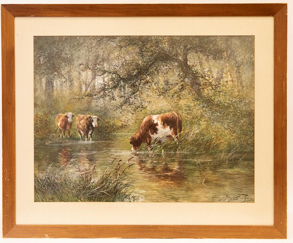 Hugo Anton Fisher (1854 - 1916) Watercolor (1 of 5)