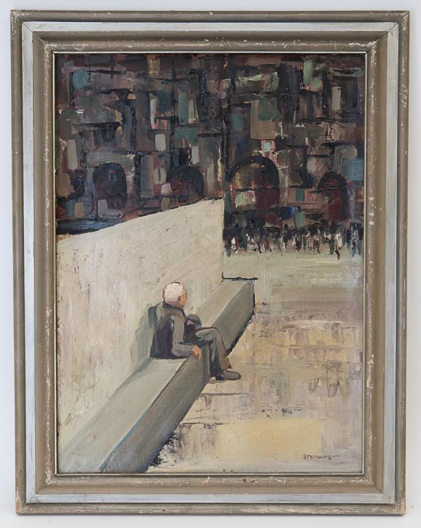 Cityscape Oil Painting, Signed Sternberg (1 of 3)