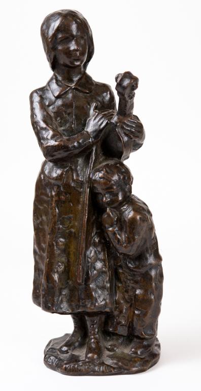 Charles (Karl) Haag (Swedish/American) Bronze Violinist (1 of 12)