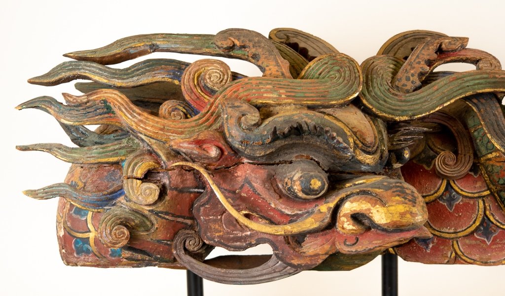 19th C Chinese Wood Dragon Architectural Elements (1 of 13)