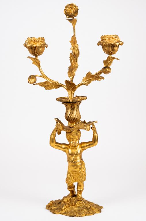 Ormolu Figural Candlestick w Removable Insert (1 of 7)