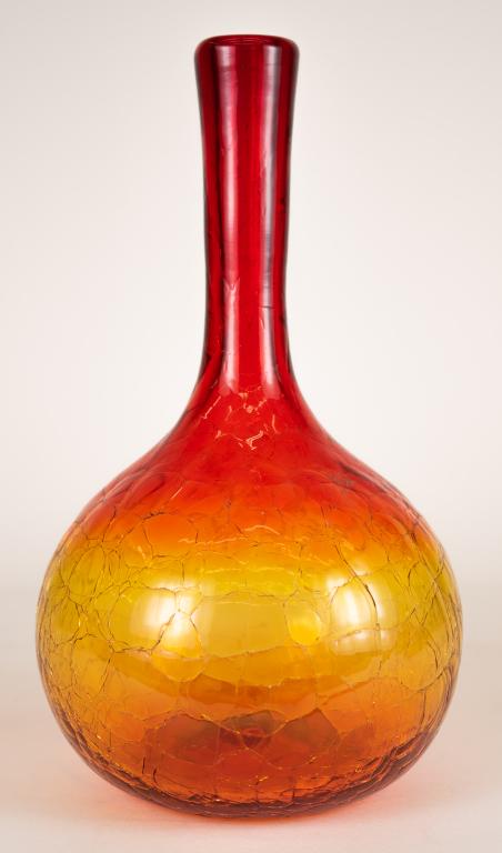 Amberina Crackle Art Glass Vase (1 of 5)