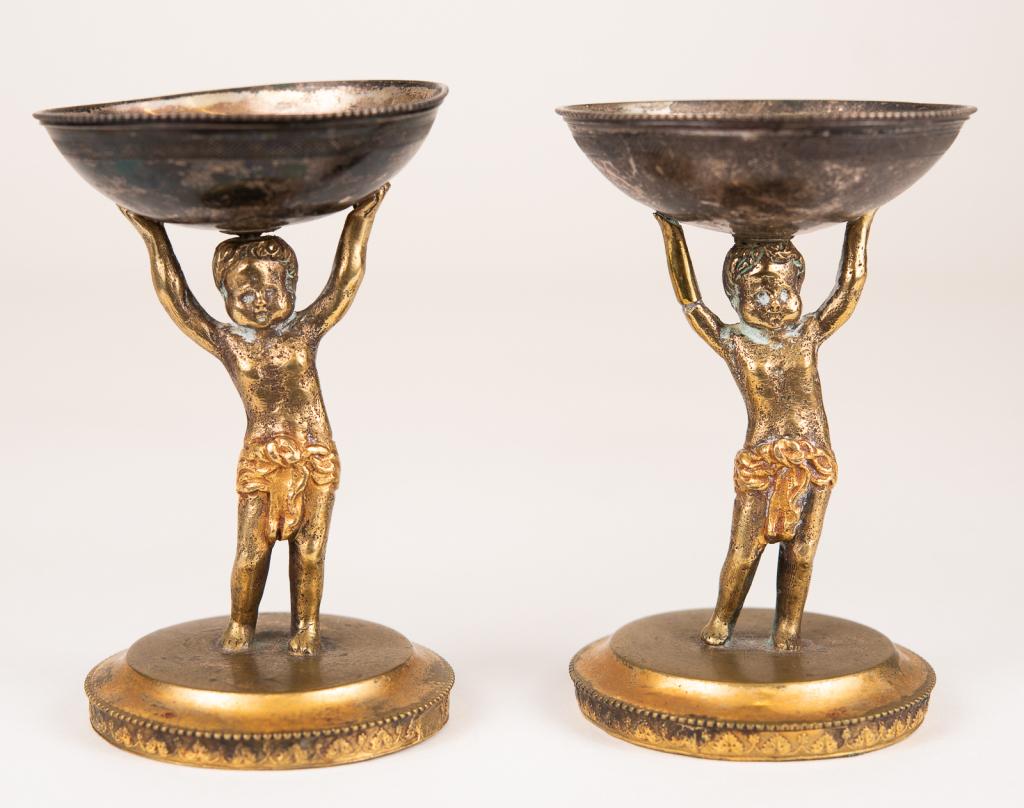 Pair of Small Figural Cherub Compotes (1 of 10)