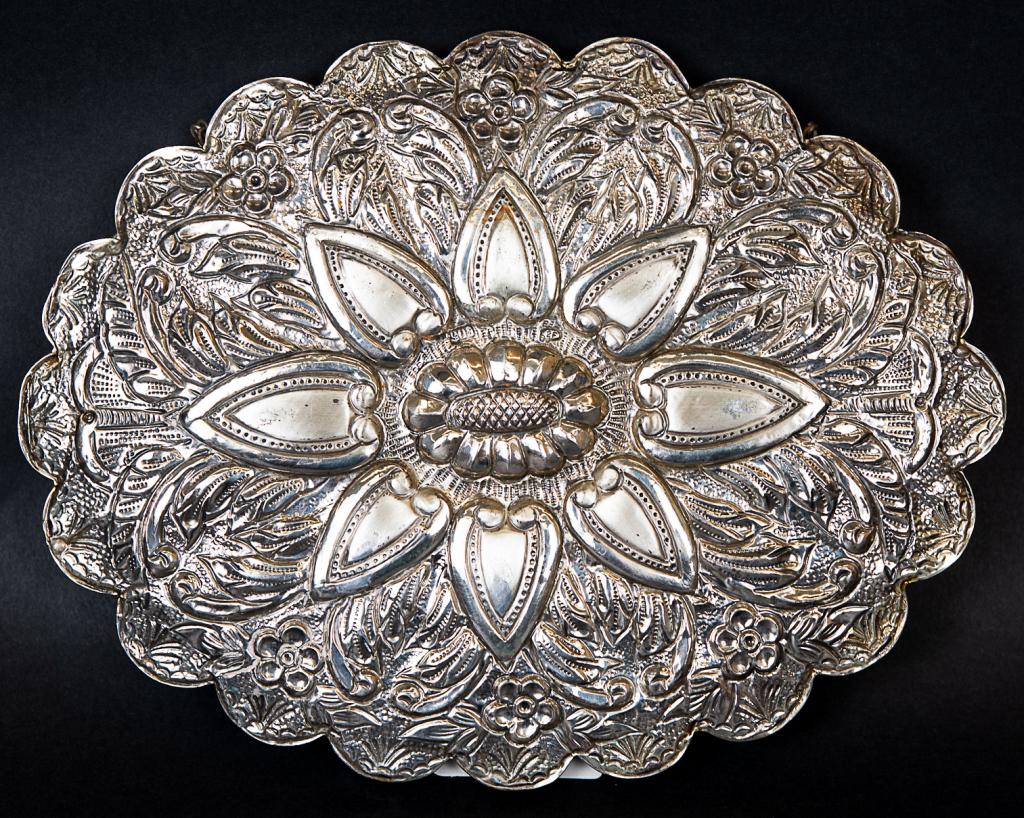 Antique 900 Silver Turkish Wedding Mirror (1 of 10)