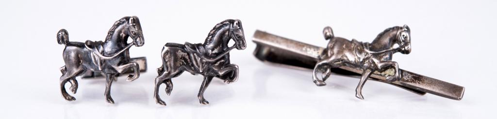 F & S Sterling Horse Tie Bar & Cufflinks (1 of 10)