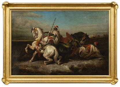 Arabian Cavalry Battle Scene, After Adolf Schreyer