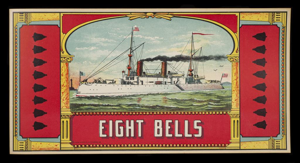 Eight Bells Antique Tobacco Crate Caddy Label (1 of 2)