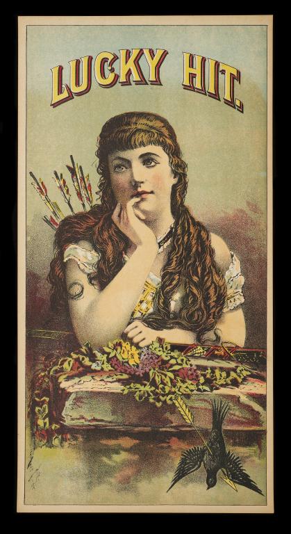 Antique "Lucky Hit" Tobacco Crate Label (1 of 2)