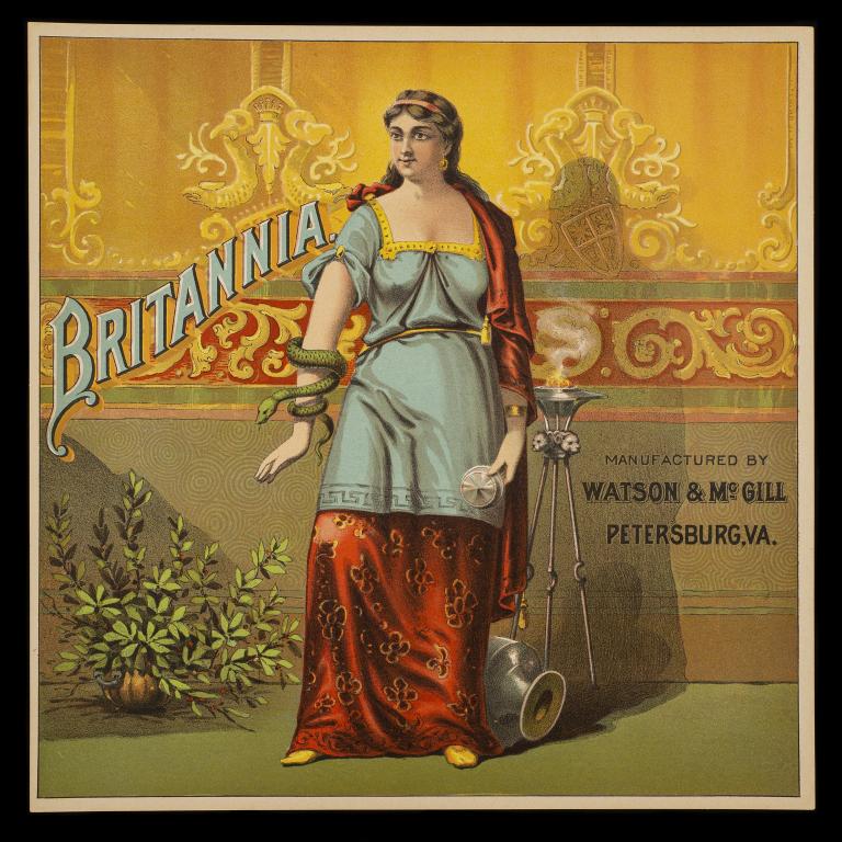 Antique Britannia Tobacco Crate Label (1 of 2)