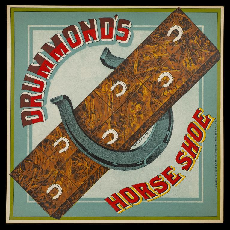 Drummond's Horse Shoe Tobacco Crate Label (1 of 2)