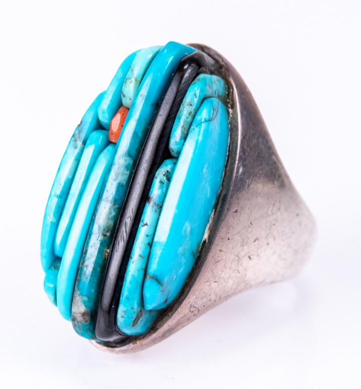 Pete Sierra Navajo Sterling & Turquoise Ring (1 of 7)