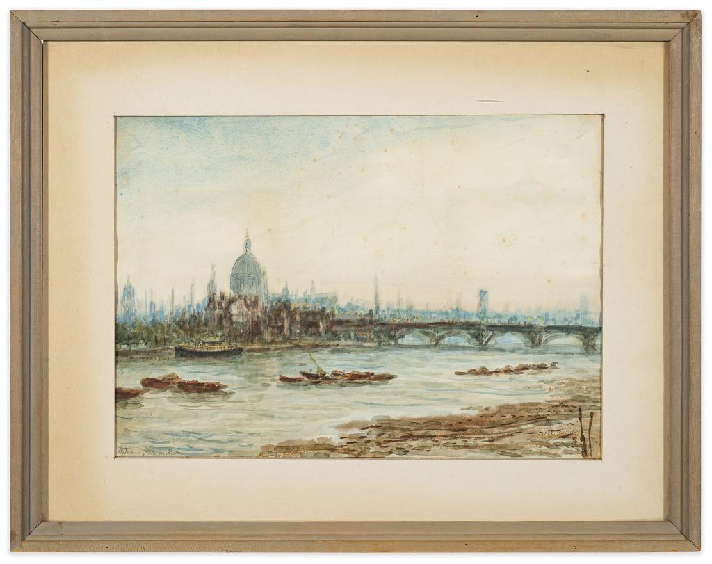 William Freeman (1853-1935) Thames River W/C (1 of 5)