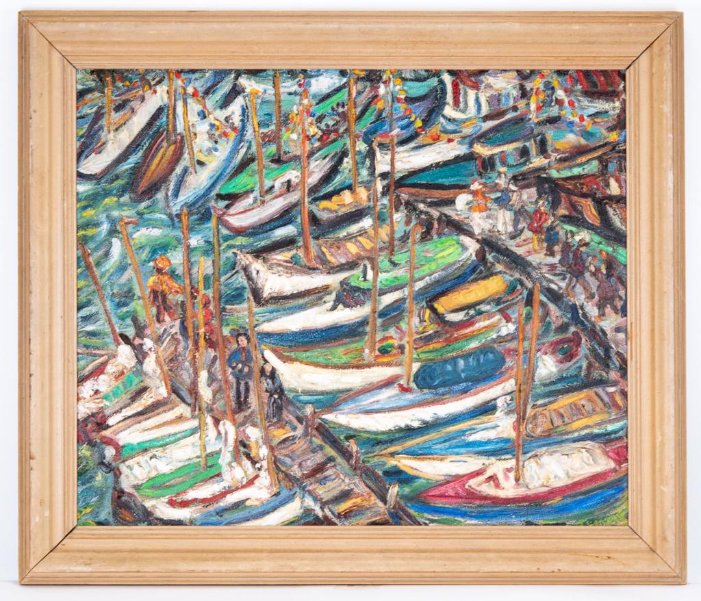 Signed Docked Boats in Harbor O/B (1 of 6)