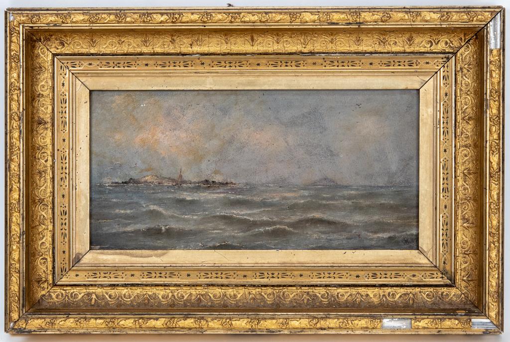 19th C."The Cuckolds off Boothbay" Seascape O/C (1 of 7)