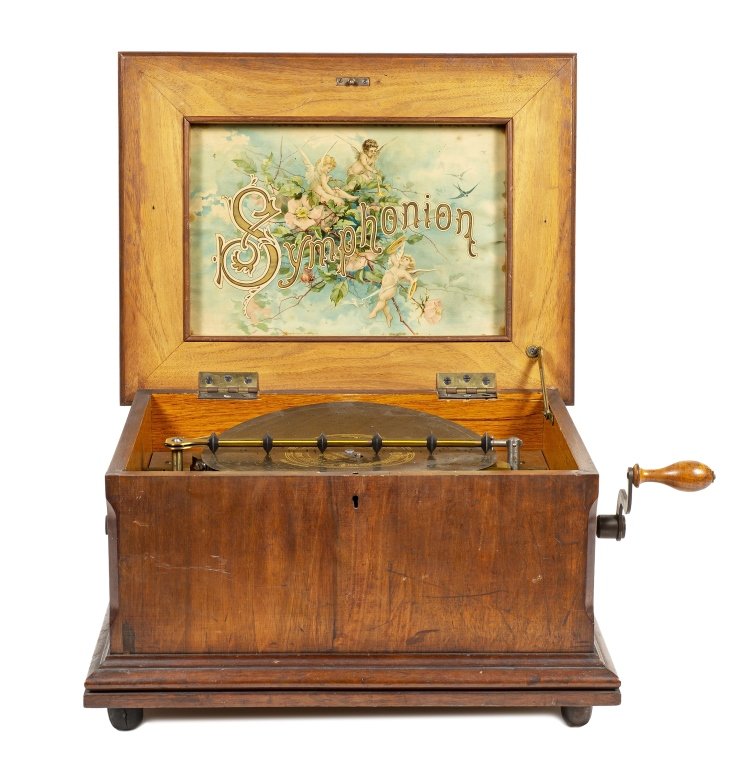 Schutz Marke Symphonion Walnut Music Box & Discs (1 of 19)