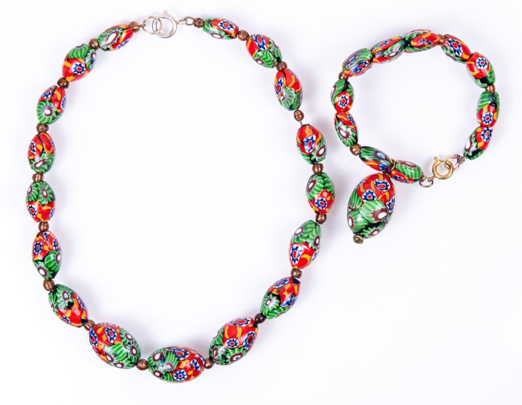 Art Glass Beads Colorful Demi Parure (1 of 7)