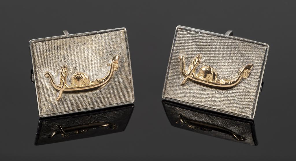 Sterling & 18K Gold Gondola Cufflinks (1 of 3)