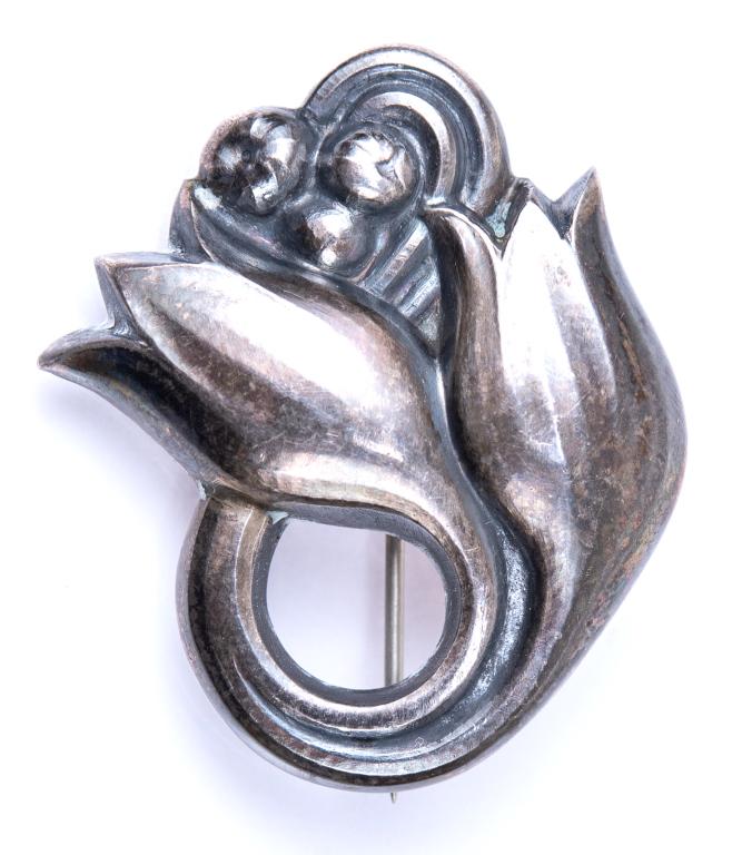 Georg Jensen Floral Berries Sterling Pin (1 of 4)