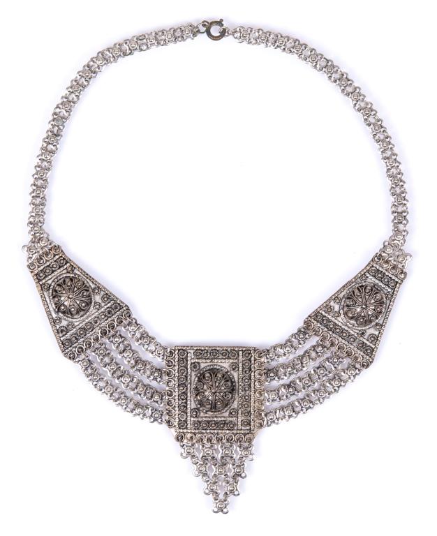 Sterling Bib Choker Necklace- Israel (1 of 8)