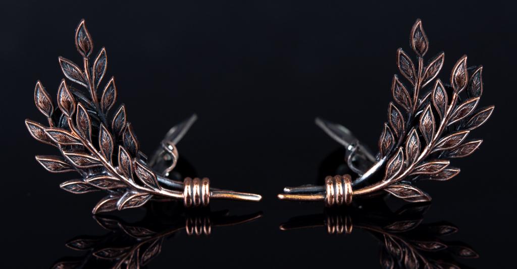 Renoir Wheat Sheaves Copper Earrings (1 of 4)