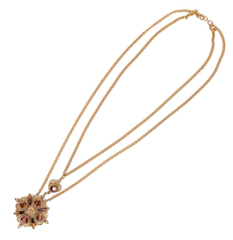 Florenza Jeweled Pendant Lavaliere Necklace (1 of 6)