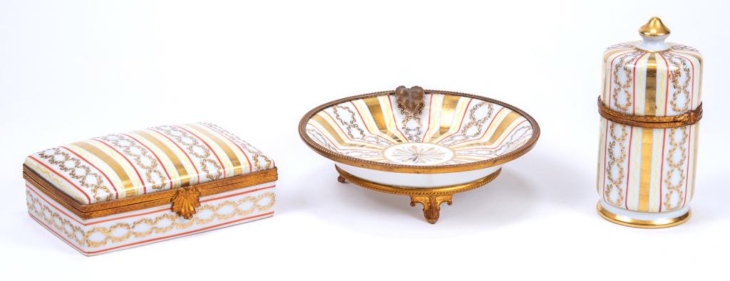 Le Tallec Limoges 24K Gilded Porcelain Smoking Set (1 of 17)