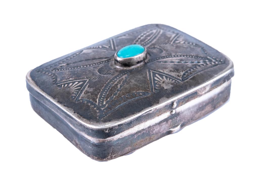 Native American Silver Snuff Box (1 of 7)