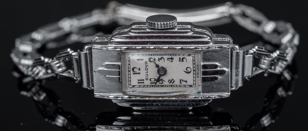 Ladies Art Deco 10K Gold Plated Bulova Watch (1 of 15)